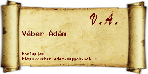 Véber Ádám névjegykártya